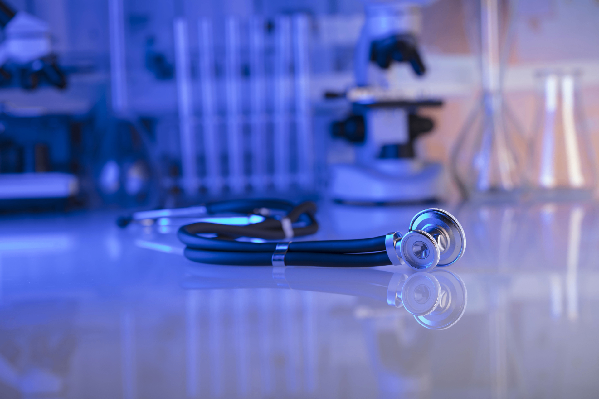 Futuristic medical laboratory